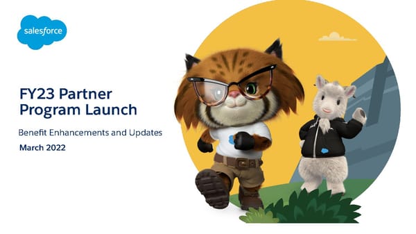 FY23 Salesforce Partner Program Launch Deck - Page 1